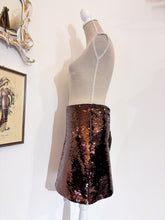 Carica l'immagine nel visualizzatore di Gallery, Minigonna Paillettes marrone Marella - Taglia M