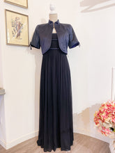 Load image into Gallery viewer, Long pleated dress + bolero - Size 40