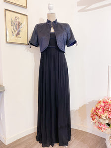 Long pleated dress + bolero - Size 40