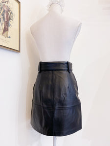 Leather mini skirt - Size 40