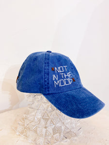 Baseball cap: Not in the mood.