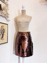 Carica l'immagine nel visualizzatore di Gallery, Minigonna Paillettes marrone Marella - Taglia M