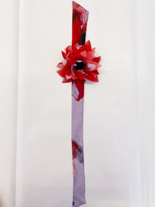 Choker in seta papaveri
