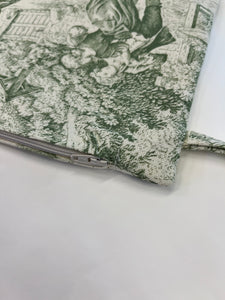 Pochette Toile de Jouy verde salvia