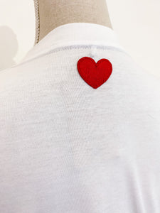 Tshirt Michela - Over- Ricamo cuore collo