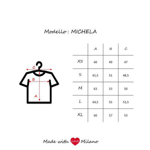 Michela Tshirt - Over- Heart neck embroidery