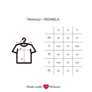 Tshirt Michela - Over- Ricamo cuore collo
