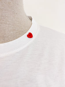 Mavi tshirt - regular - Heart button