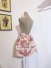 Load image into Gallery viewer, Mini skirt - Toile de Jouy pink - Size 42