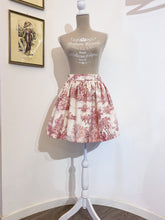 Load image into Gallery viewer, Mini skirt - Toile de Jouy pink - Size 42