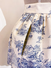 Load image into Gallery viewer, Miniskirt - Toile de Jouy light blue - Size 38