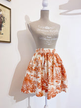 Load image into Gallery viewer, Miniskirt - Toile de Jouy rust - Size 44