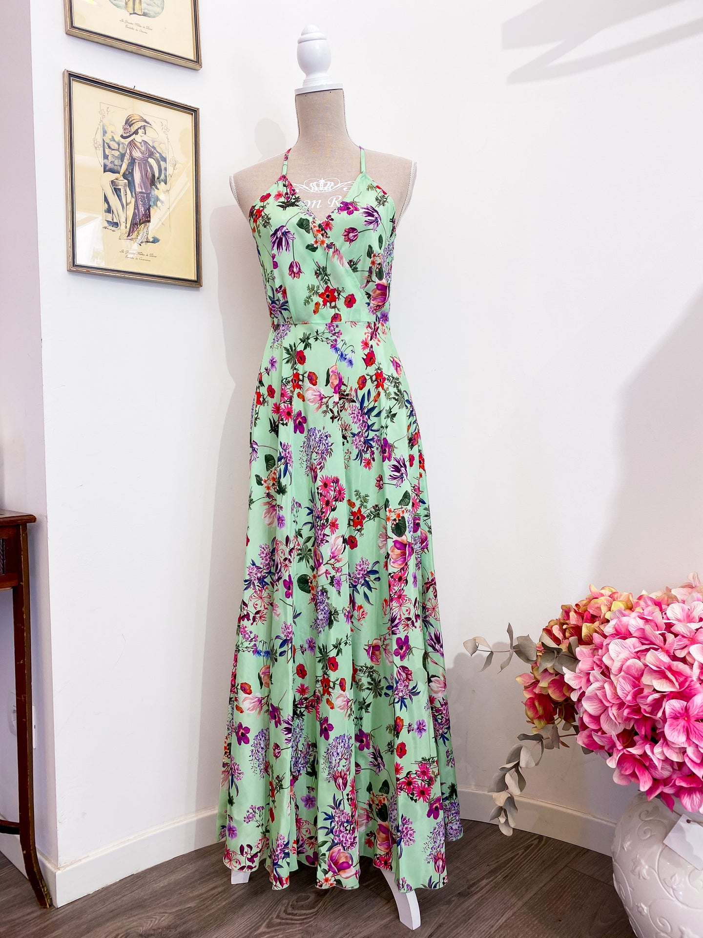 Long mint dress - Size 40