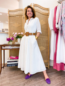 MoodS - Tailored broderie anglaise shirt dress - Size 38