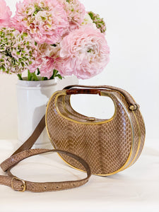 Tracolla in pitone vintage