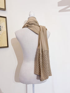 Cotton and silk scarf