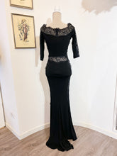 Load image into Gallery viewer, Long dress with lace inserts - Size 38