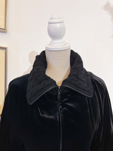 Velvet, chinchilla and cashmere jacket - Size 42