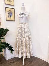 Carica l&#39;immagine nel visualizzatore di Gallery, Gonna toile de Jouy beige - Taglia 44