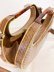 Tracolla in pitone vintage