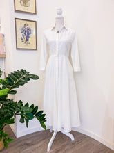 Load image into Gallery viewer, MoodS - Tailored broderie anglaise shirt dress - Size 38