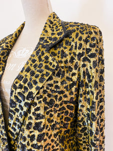 Animal print blazer