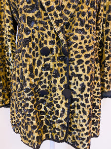 Animal print blazer