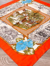 Carica l&#39;immagine nel visualizzatore di Gallery, Foulard seta - Vintage - 90•90cm