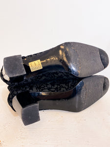 Ankle boots in devorè velvet - N.38 1/2