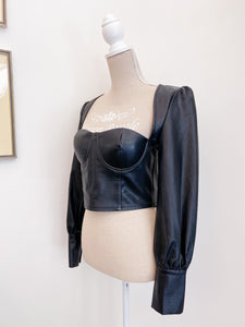 Faux leather top - Size M