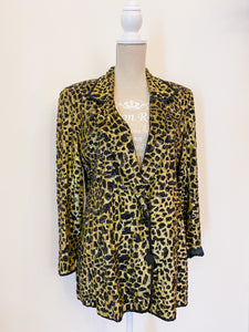 Animal print blazer