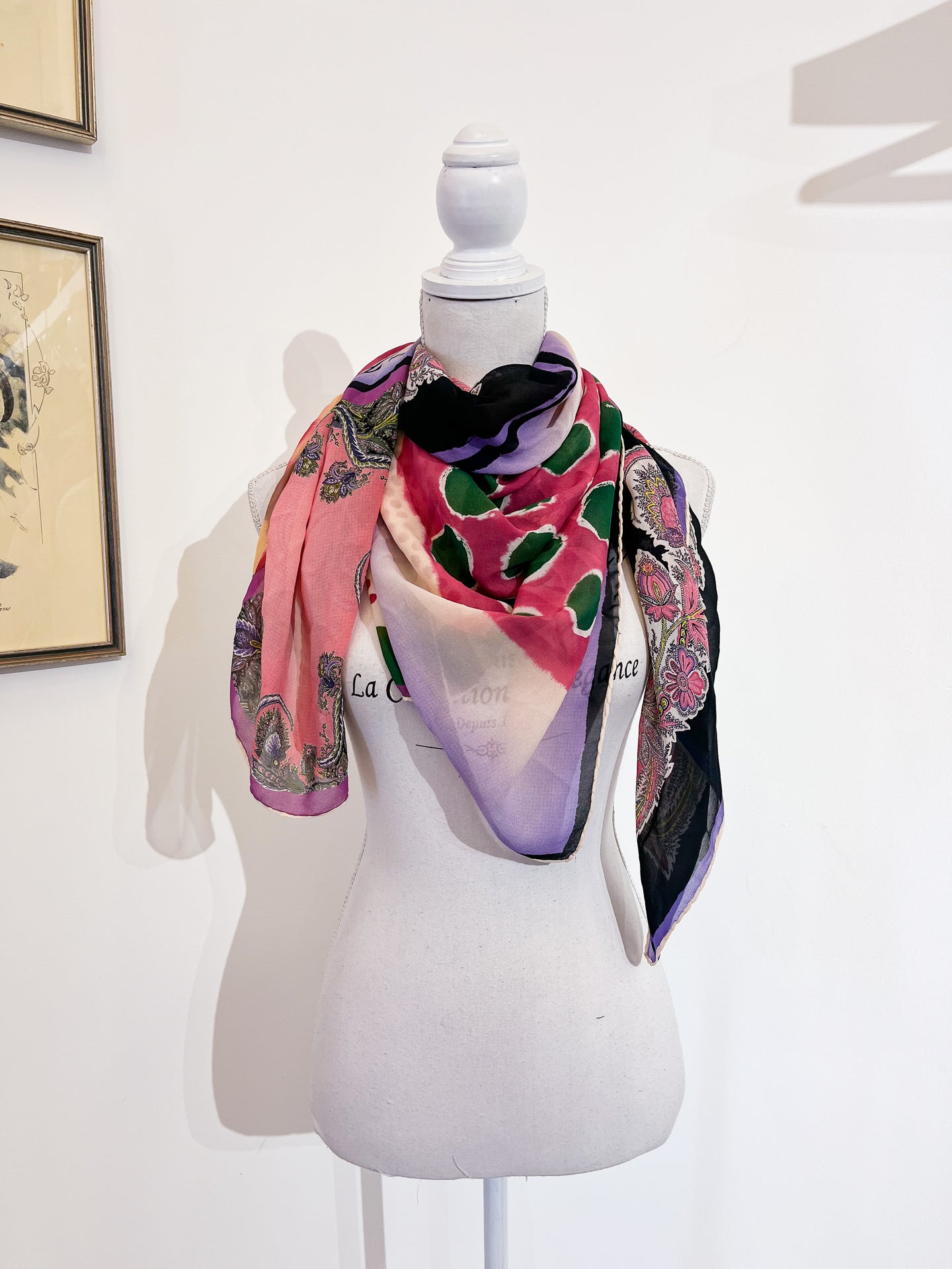 Foulard - Vintage - 130 • 113 cm