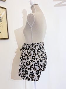 Shorts animalier lamè - Taglia Unica