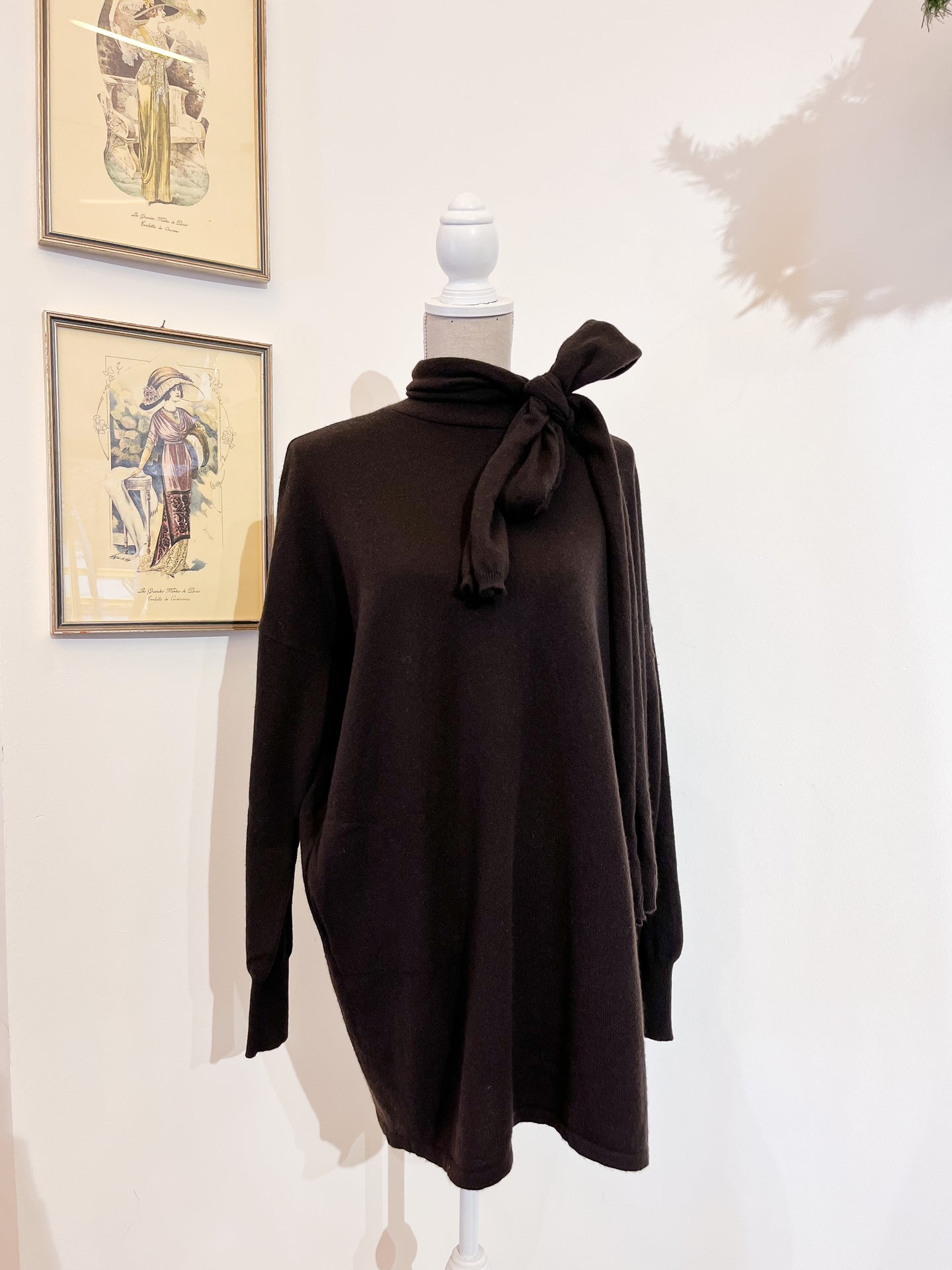 Maglione lungo / Mini Abito in cachemire - Taglia M