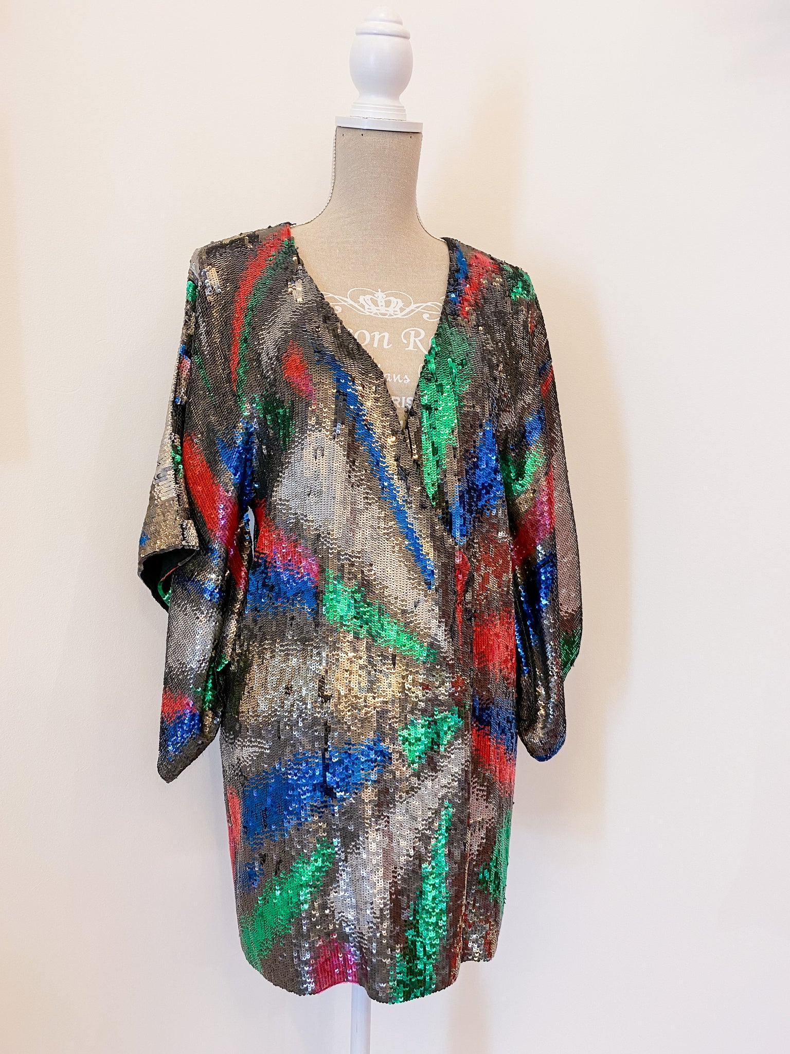 Attico rainbow sequin dress sale
