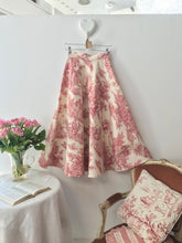 Load image into Gallery viewer, Pink Toile de Jouy Tailored Skirt - PREORDER