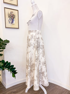 Gonna toile de Jouy beige - Taglia 44