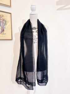 Black voile scarf