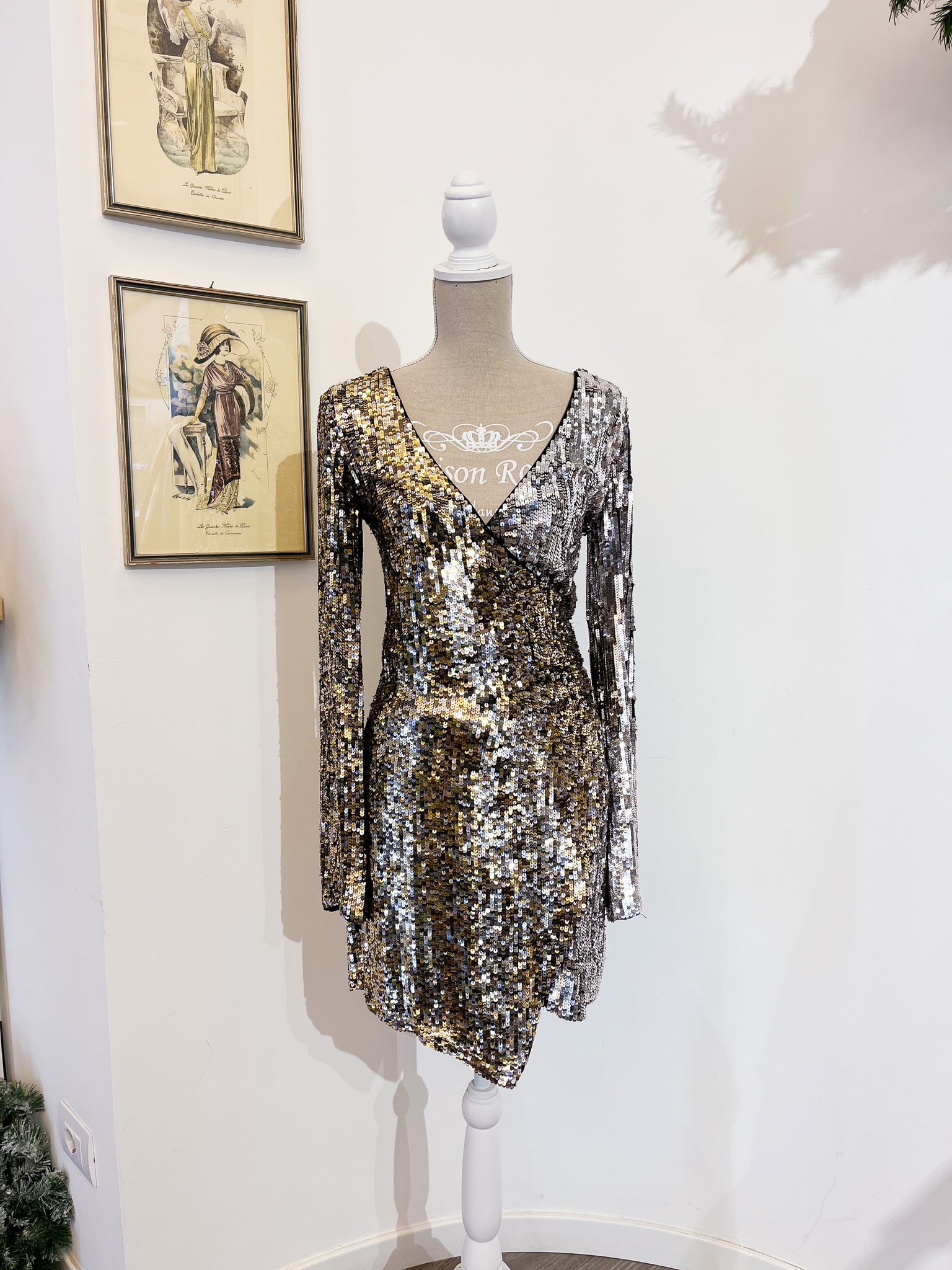 Abito con paillettes Taglia 38 Moods Milano