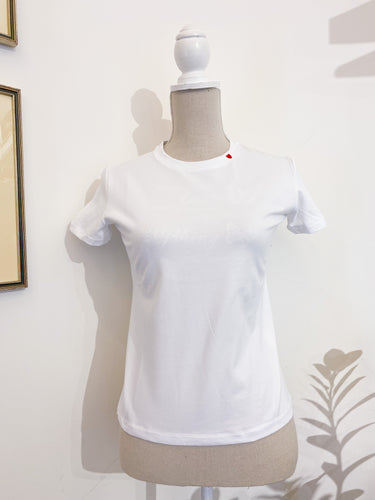 Tshirt Flora - Slim - Ricamo cuore pieno