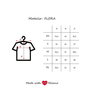 Tshirt Flora - Slim - Ricamo cuore vuoto