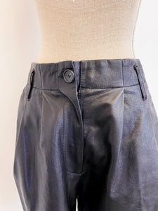 Leather Bermuda shorts - Size 44