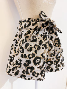 Shorts animalier lamè - Taglia Unica