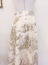 Carica l&#39;immagine nel visualizzatore di Gallery, Gonna toile de Jouy beige - Taglia 44