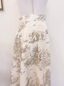 Beige toile de Jouy skirt - Size 44