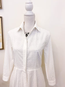 MoodS - Tailored broderie anglaise shirt dress - Size 38